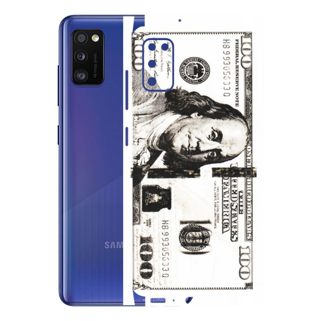 Samsung A/S Series Phone Skins (All Models) - 100 Dollar Currency - Transparent Finish (T-01) Samsung Galaxy A41