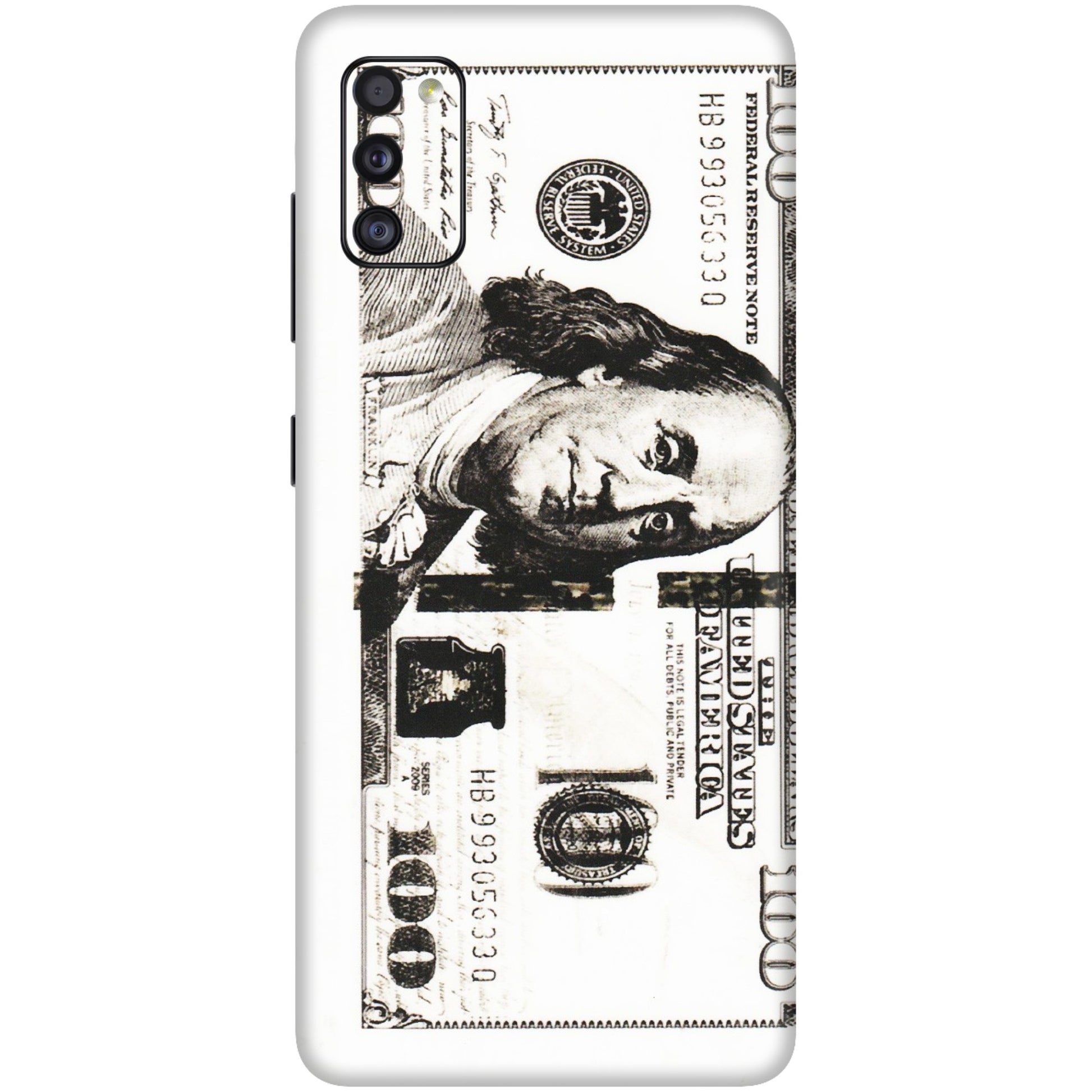 Samsung A/S Series Phone Skins (All Models) - 100 Dollar Currency - Transparent Finish (T-01) Samsung Galaxy A41