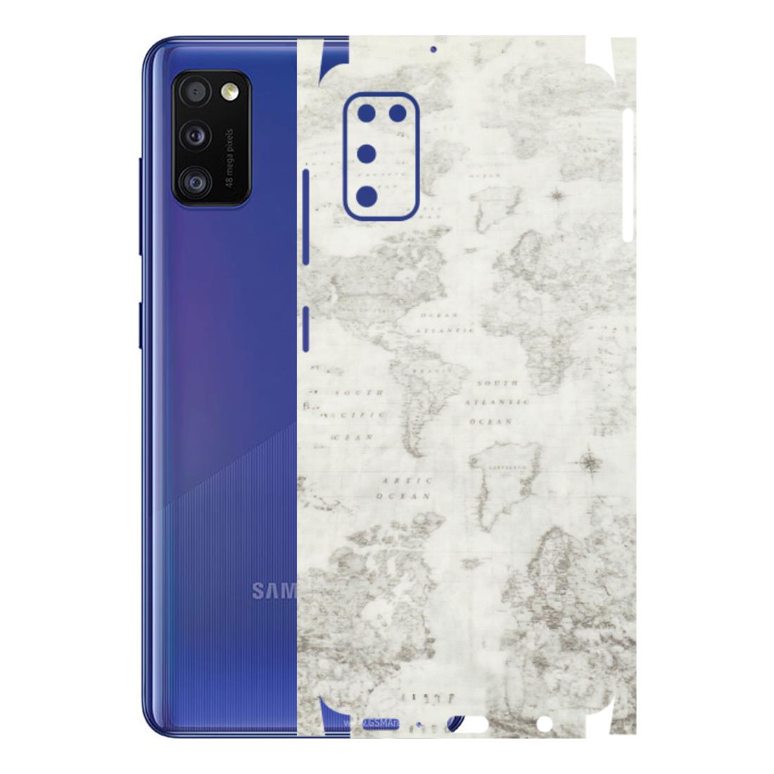 Samsung A/S Series Phone Skins (All Models) - World Travel Map - Transparent Finish (T-04) Samsung Galaxy A41