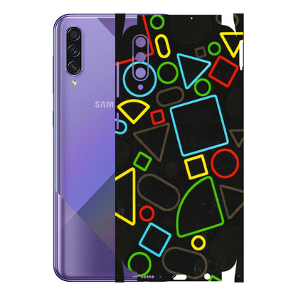Samsung A/S Series Phone Skins (All Models) - Black Shapes - 3D Embossed Finish (L-131) Samsung Galaxy A50S