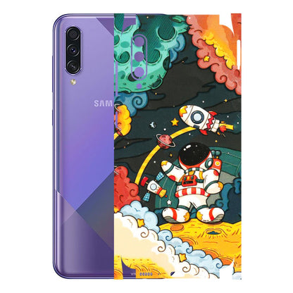 Samsung A/S Series Phone Skins (All Models) - Astronauts & Spaceship - 3D Embossed Finish (L-145) Samsung Galaxy A50S