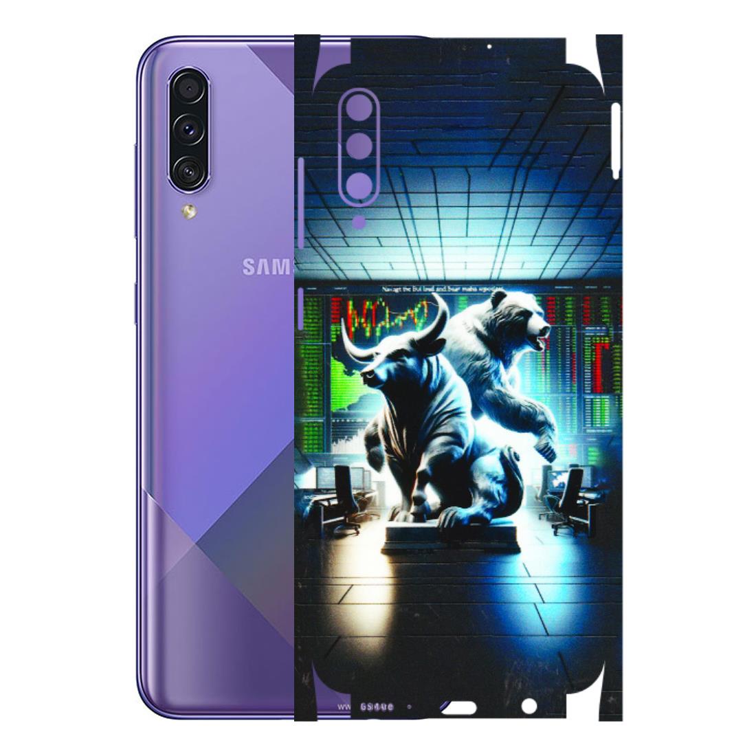Samsung A/S Series Phone Skins (All Models) - Stock Market Sensex Bear vs Bulls - 3D Embossed Finish (L-15) Samsung Galaxy A50S