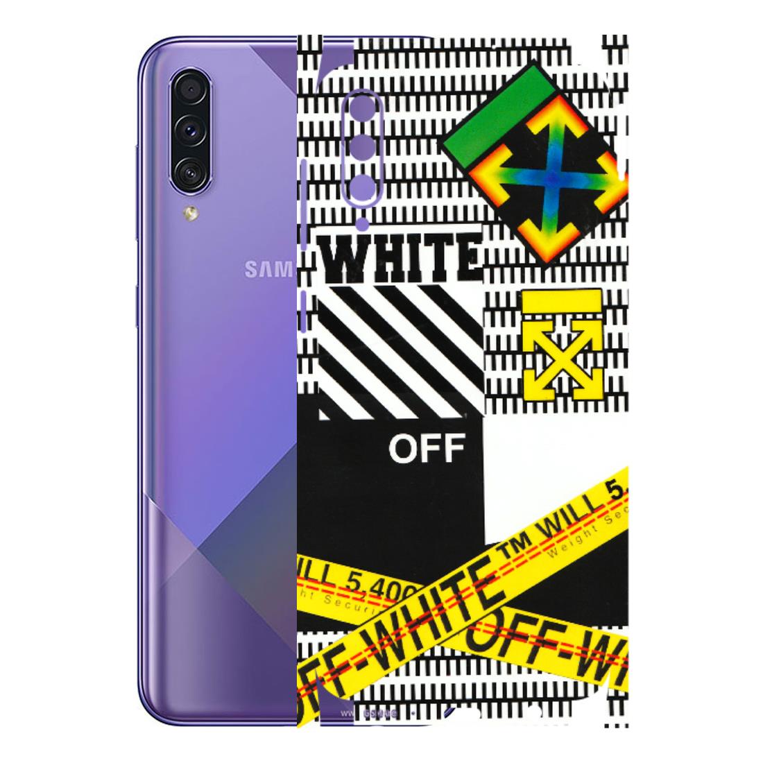 Samsung A/S Series Phone Skins (All Models) - White Off Abstract - 3D Embossed Finish (L-172) Samsung Galaxy A50S