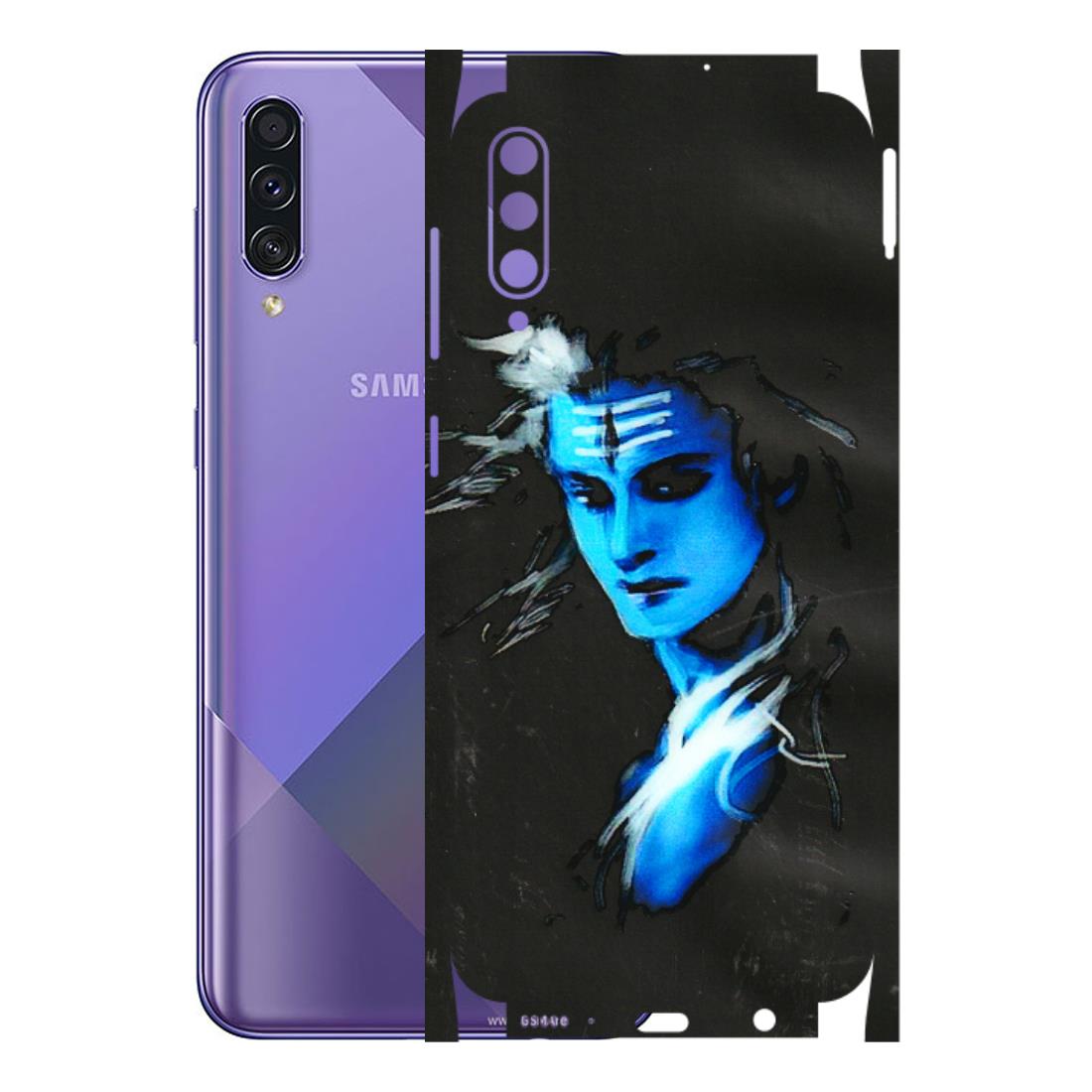 Samsung A/S Series Phone Skins (All Models) - Har Har Mahadev Blue/Black - 3D Embossed Finish (L-185) Samsung Galaxy A50S