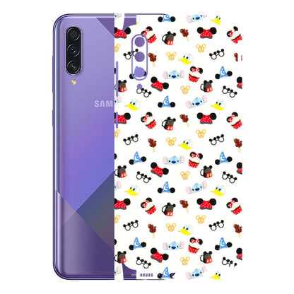 Samsung A/S Series Phone Skins (All Models) - Minnie Mouse & Donald Doodles s - 3D Embossed Finish (L-194) Samsung Galaxy A50S