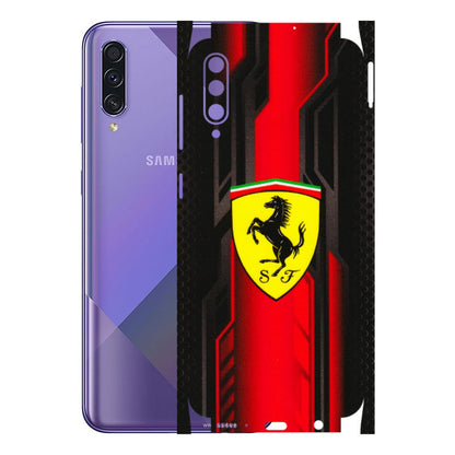 Samsung A/S Series Phone Skins (All Models) - Black Ferrari Logo - 3D Embossed Finish (L-253) Samsung Galaxy A50S
