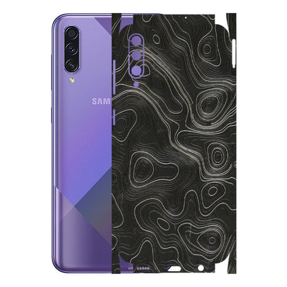 Samsung A/S Series Phone Skins (All Models) - Abstract White Line Map - 3D Embossed Finish (L-269) Samsung Galaxy A50S