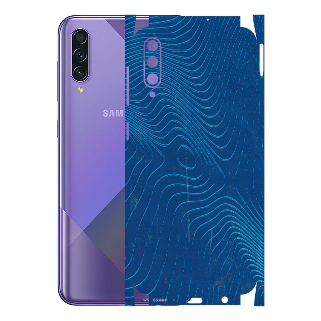 Samsung A/S Series Phone Skins (All Models) - Abstract Blue Line Map - 3D Embossed Finish (L-272) Samsung Galaxy A50S