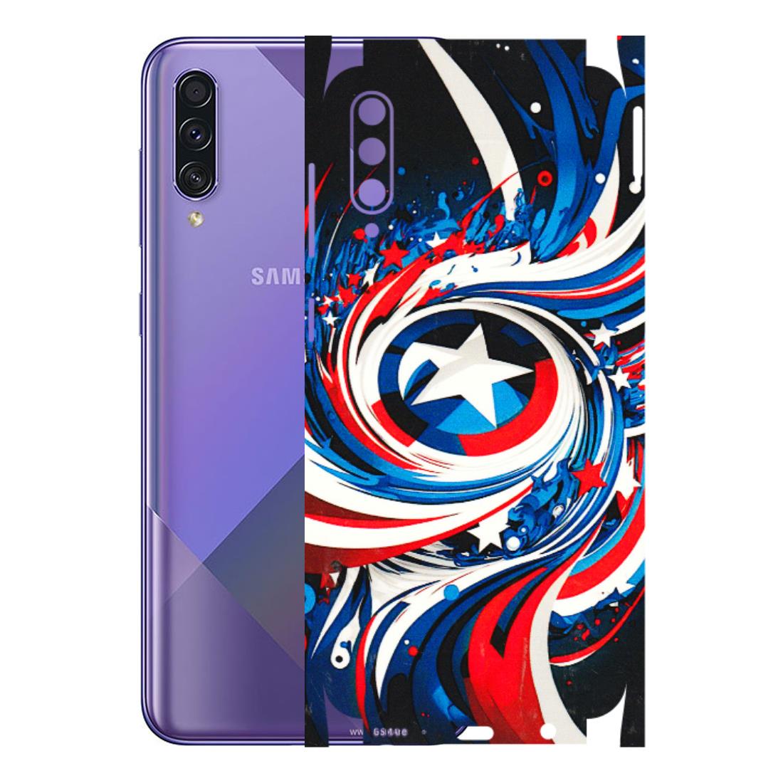 Samsung A/S Series Phone Skins (All Models) - Captain America Logo - 3D Embossed Finish (L-307) Samsung Galaxy A50S
