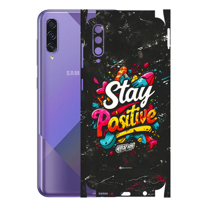 Samsung A/S Series Phone Skins (All Models) - Stay Positive Black - 3D Embossed Finish (L-31) Samsung Galaxy A50S