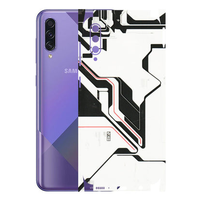 Samsung A/S Series Phone Skins (All Models) - White Techy Logo - 3D Embossed Finish (L-312) Samsung Galaxy A50S