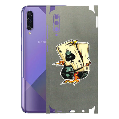 Samsung A/S Series Phone Skins (All Models) - Grey Cards Of Ace - 3D Embossed Finish (L-77) Samsung Galaxy A50S