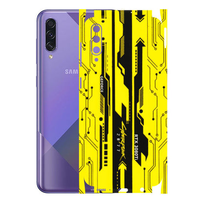 Samsung A/S Series Phone Skins (All Models) - Yellow Cyberpunk - 3D Embossed Finish (L-93) Samsung Galaxy A50S