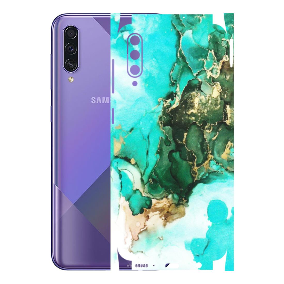 Samsung A/S Series Phone Skins (All Models) - The Blue Gold Marble - Matte Finish (M-124) Samsung Galaxy A50S
