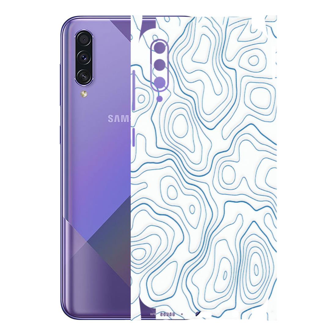 Samsung A/S Series Phone Skins (All Models) - Blue And White Swirls - Matte Finish (M-139) Samsung Galaxy A50S