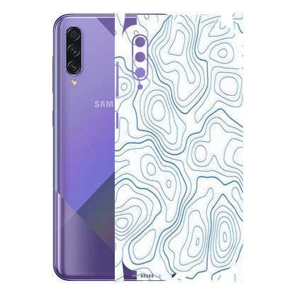 Samsung A/S Series Phone Skins (All Models) - Blue And White Swirls - Matte Finish (M-139) Samsung Galaxy A50S