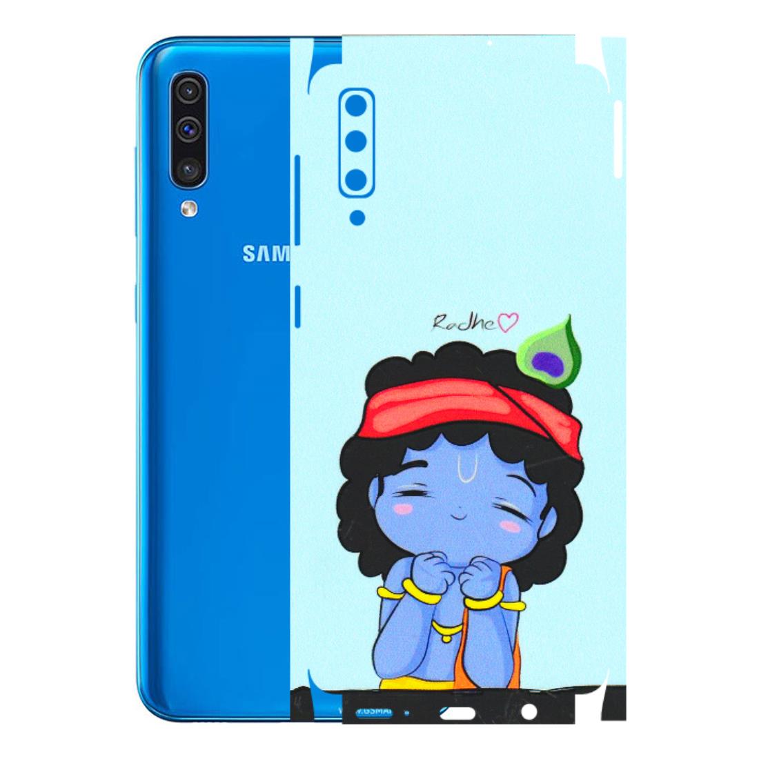 Samsung A/S Series Phone Skins (All Models) - Radhe Radhe Cute Toon - 3D Embossed Finish (L-05) Samsung Galaxy A50