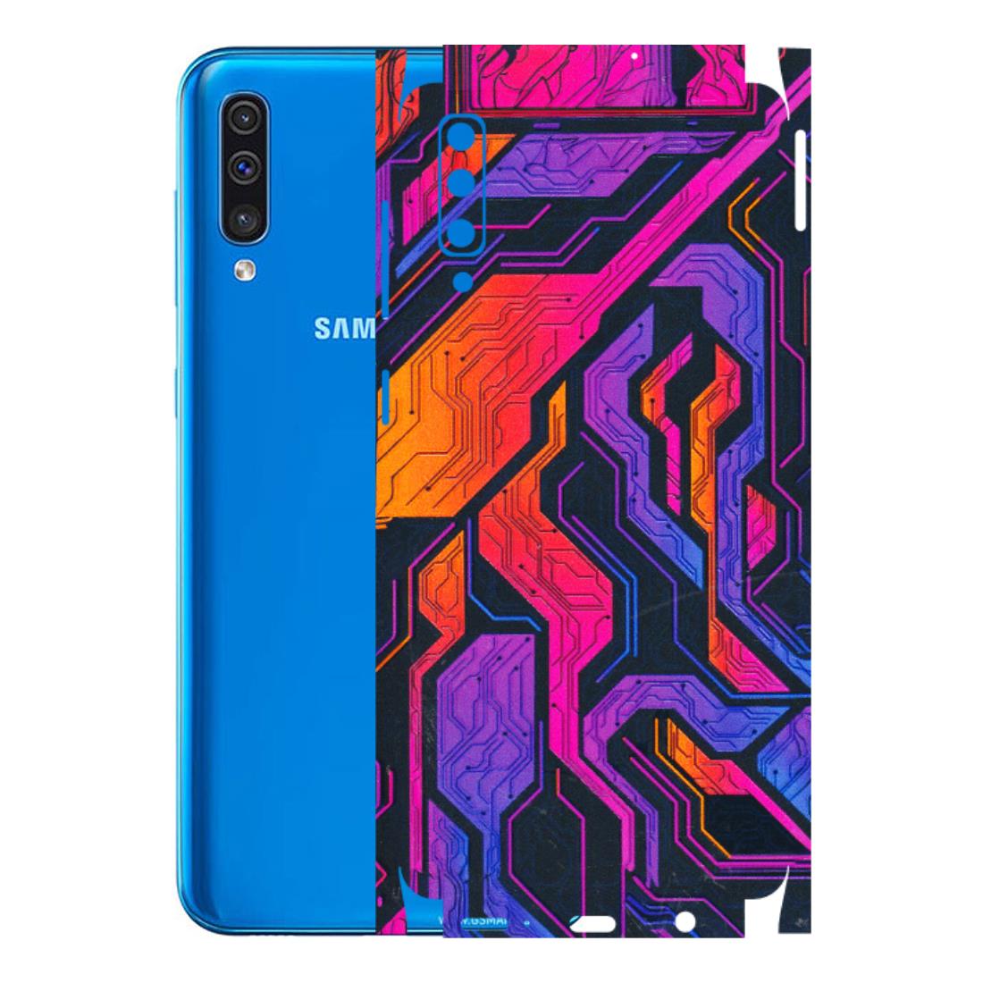 Samsung A/S Series Phone Skins (All Models) - Tech Circuits Futuristic - 3D Embossed Finish (L-07) Samsung Galaxy A50