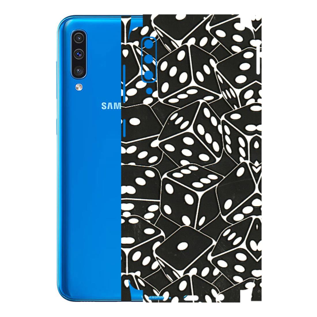 Samsung A/S Series Phone Skins (All Models) - Big Black Dices - 3D Embossed Finish (L-106) Samsung Galaxy A50
