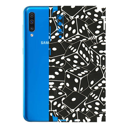 Samsung A/S Series Phone Skins (All Models) - Big Black Dices - 3D Embossed Finish (L-106) Samsung Galaxy A50