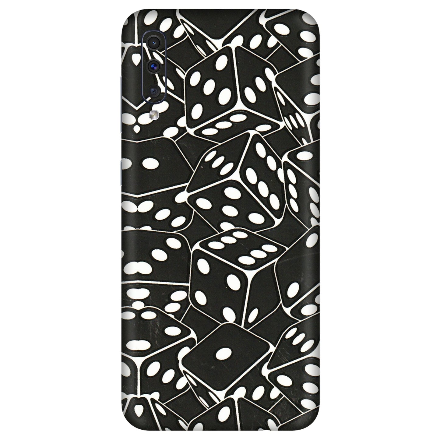 Samsung A/S Series Phone Skins (All Models) - Big Black Dices - 3D Embossed Finish (L-106) Samsung Galaxy A50