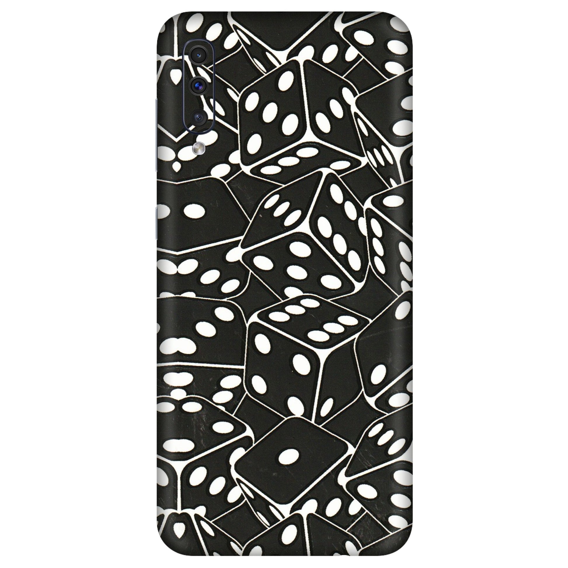 Samsung A/S Series Phone Skins (All Models) - Big Black Dices - 3D Embossed Finish (L-106) Samsung Galaxy A50