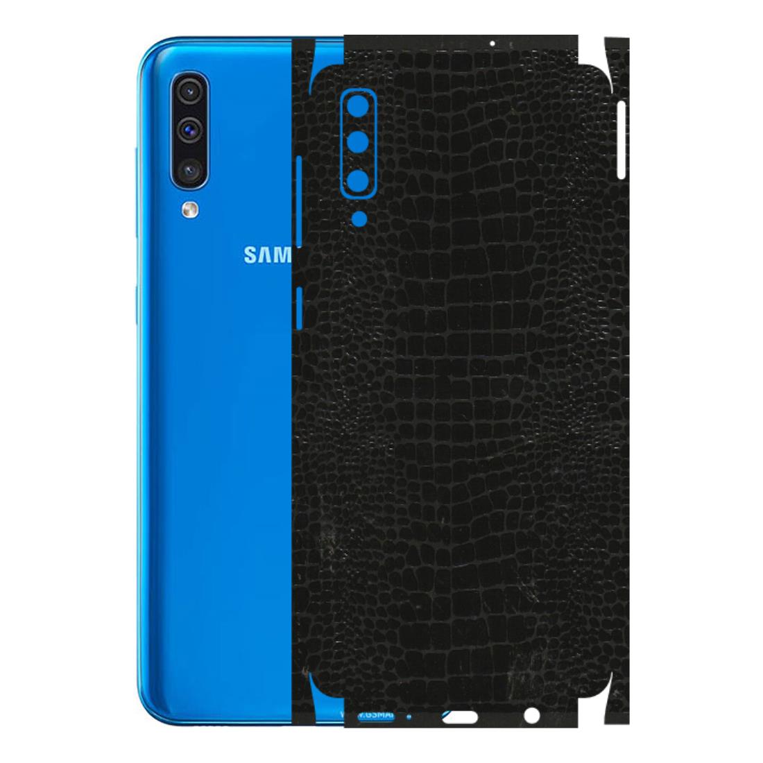 Samsung A/S Series Phone Skins (All Models) - Snake Leather Black - 3D Embossed Finish (L-107) Samsung Galaxy A50