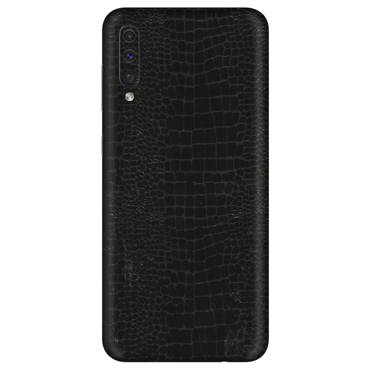 Samsung A/S Series Phone Skins (All Models) - Snake Leather Black - 3D Embossed Finish (L-107) Samsung Galaxy A50