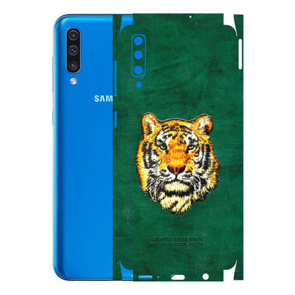 Samsung A/S Series Phone Skins (All Models) - Leather Feel Tiger - 3D Embossed Finish (L-111) Samsung Galaxy A50