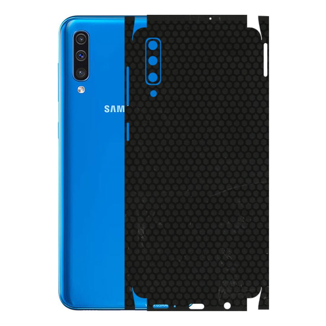 Samsung A/S Series Phone Skins (All Models) - Black honeycomb - 3D Embossed Finish (L-114) Samsung Galaxy A50