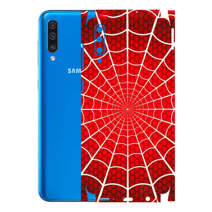 Samsung A/S Series Phone Skins (All Models) - Classic Spidey Web - 3D Embossed Finish (L-115) Samsung Galaxy A50