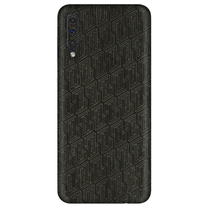 Samsung A/S Series Phone Skins (All Models) - Black Abstract Pattern - 3D Embossed Finish (L-117) Samsung Galaxy A50
