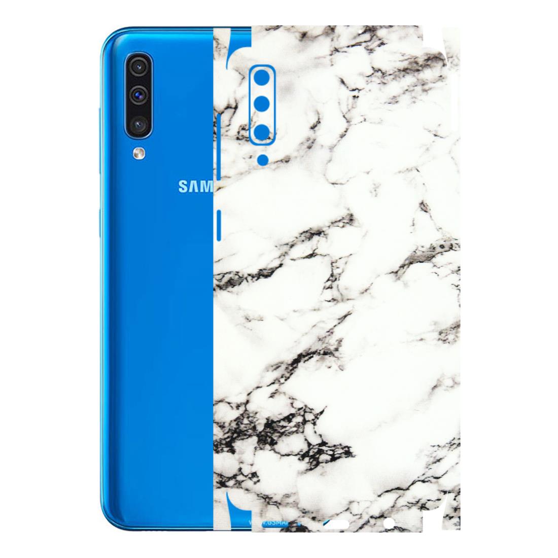 Samsung A/S Series Phone Skins (All Models) - Black and White Marble Texture - 3D Embossed Finish (L-124) Samsung Galaxy A50