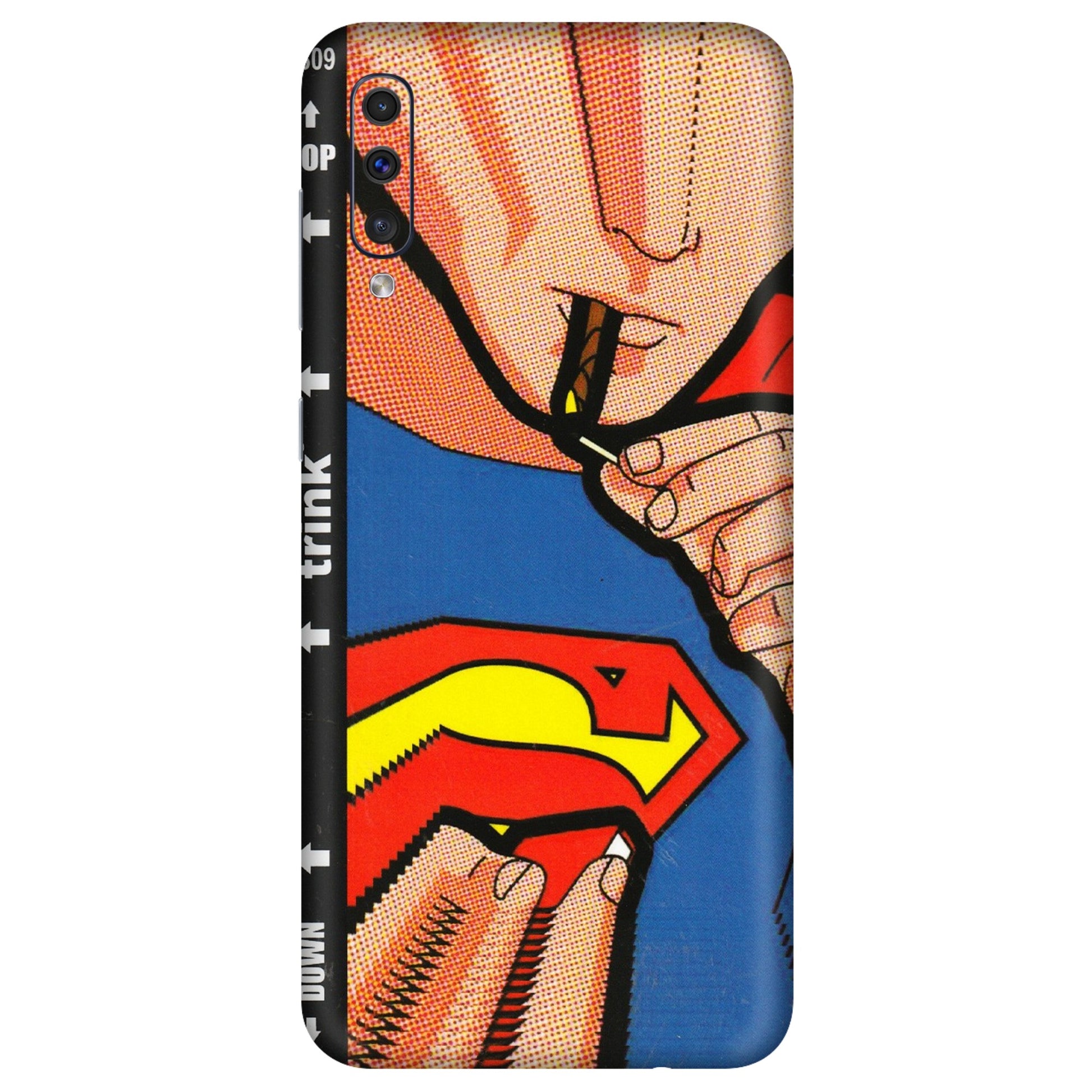 Samsung A/S Series Phone Skins (All Models) - Superman Sutta - 3D Embossed Finish (L-130) Samsung Galaxy A50