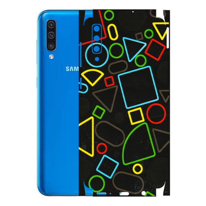Samsung A/S Series Phone Skins (All Models) - Black Shapes - 3D Embossed Finish (L-131) Samsung Galaxy A50
