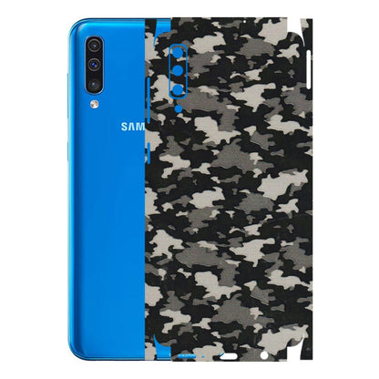 Samsung A/S Series Phone Skins (All Models) - Black/Grey Camoflaunge - 3D Embossed Finish (L-142) Samsung Galaxy A50