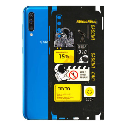 Samsung A/S Series Phone Skins (All Models) - Black Cassini - 3D Embossed Finish (L-161) Samsung Galaxy A50