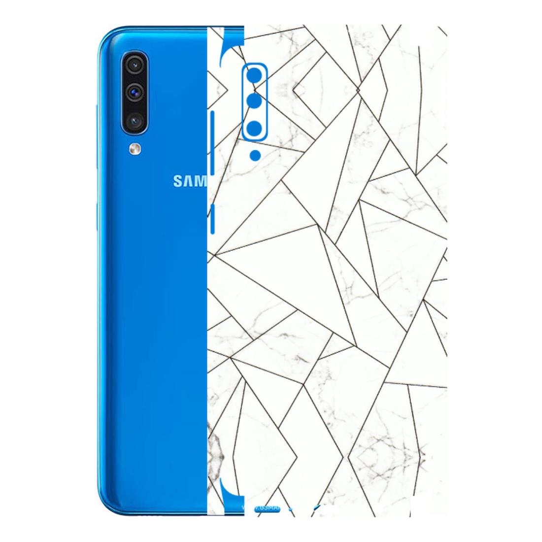 Samsung A/S Series Phone Skins (All Models) - Luxury White Marble Effect - 3D Embossed Finish (L-168) Samsung Galaxy A50