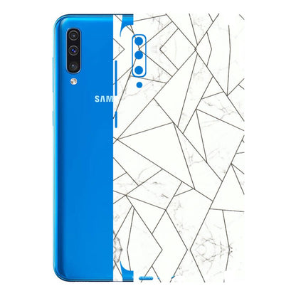 Samsung A/S Series Phone Skins (All Models) - Luxury White Marble Effect - 3D Embossed Finish (L-168) Samsung Galaxy A50
