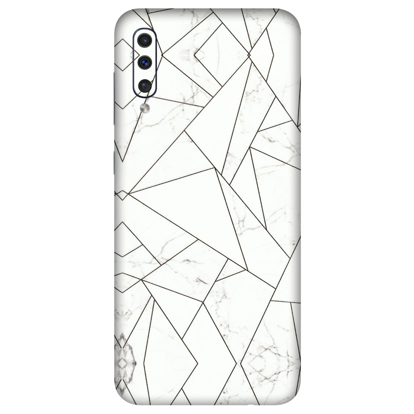 Samsung A/S Series Phone Skins (All Models) - Luxury White Marble Effect - 3D Embossed Finish (L-168) Samsung Galaxy A50