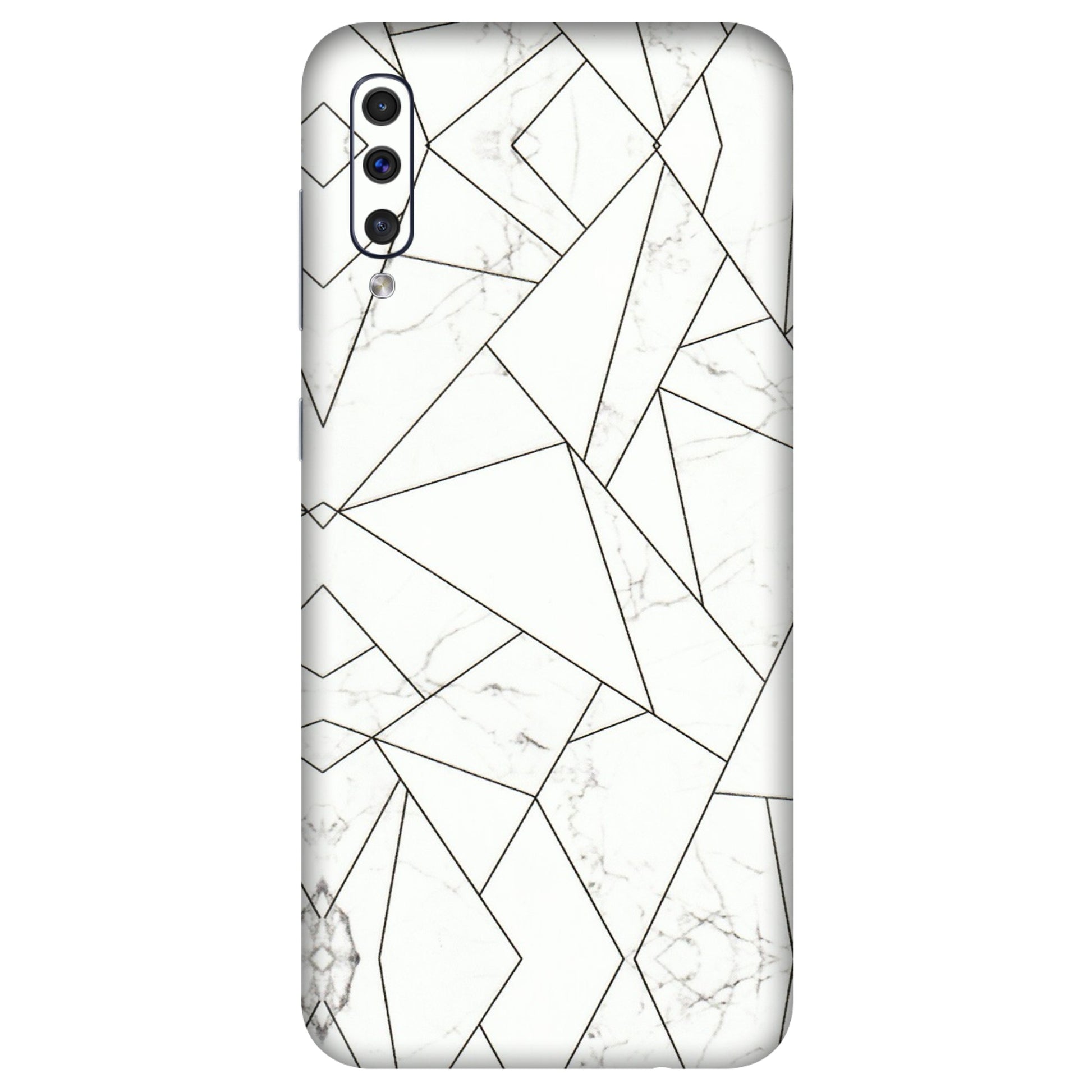 Samsung A/S Series Phone Skins (All Models) - Luxury White Marble Effect - 3D Embossed Finish (L-168) Samsung Galaxy A50