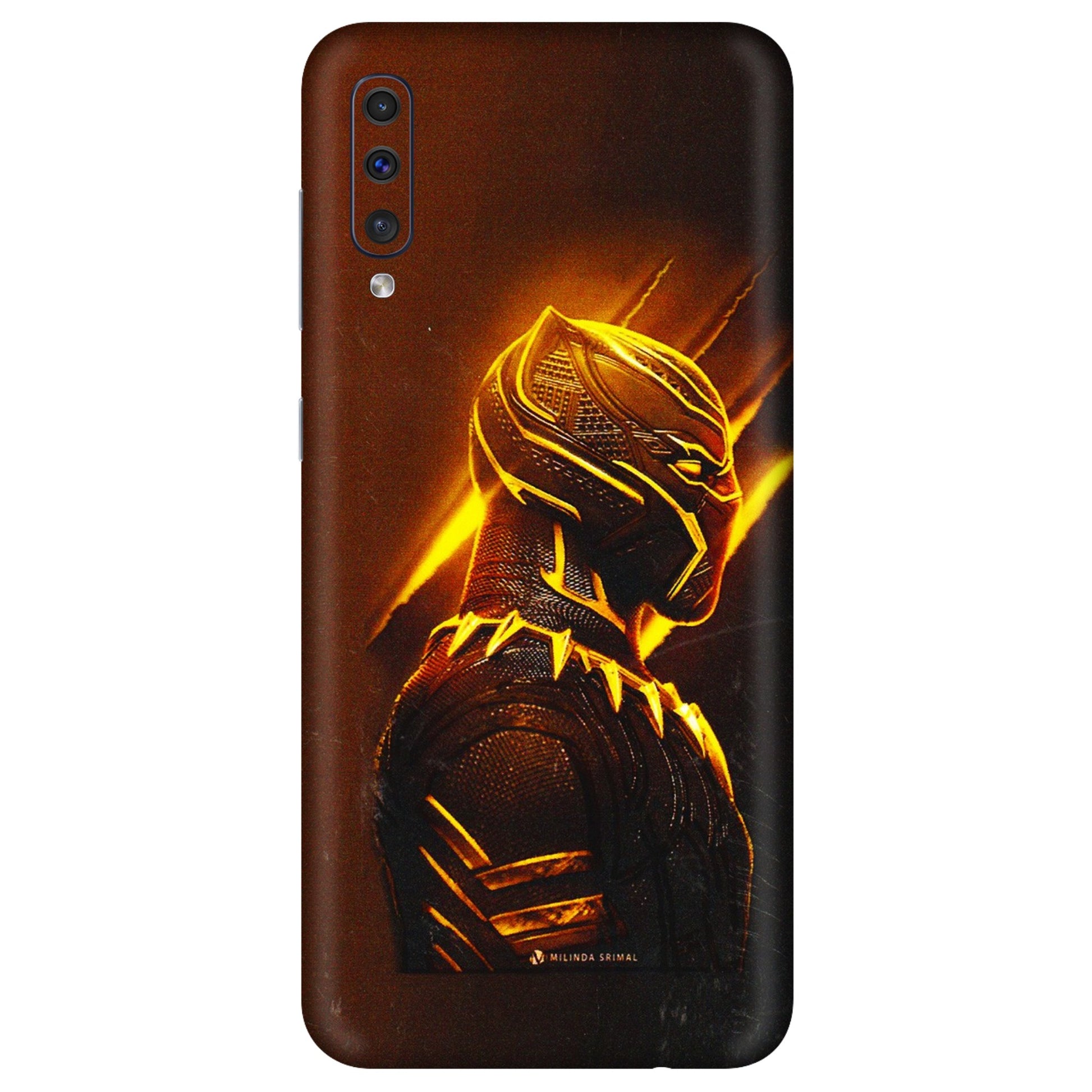 Samsung A/S Series Phone Skins (All Models) - Gold Black Panther - 3D Embossed Finish (L-181) Samsung Galaxy A50