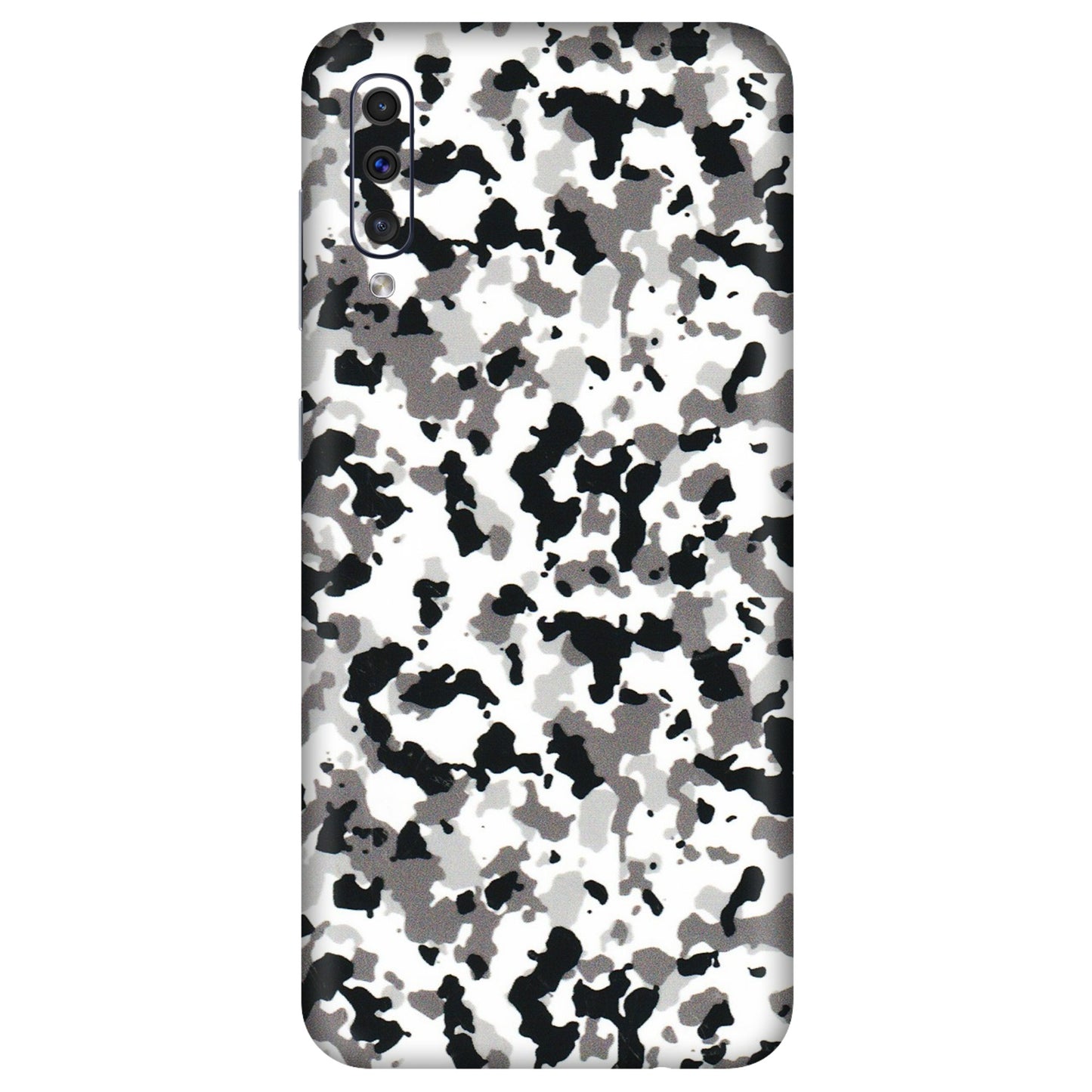 Samsung A/S Series Phone Skins (All Models) - White Black Camouflage - 3D Embossed Finish (L-18) Samsung Galaxy A50