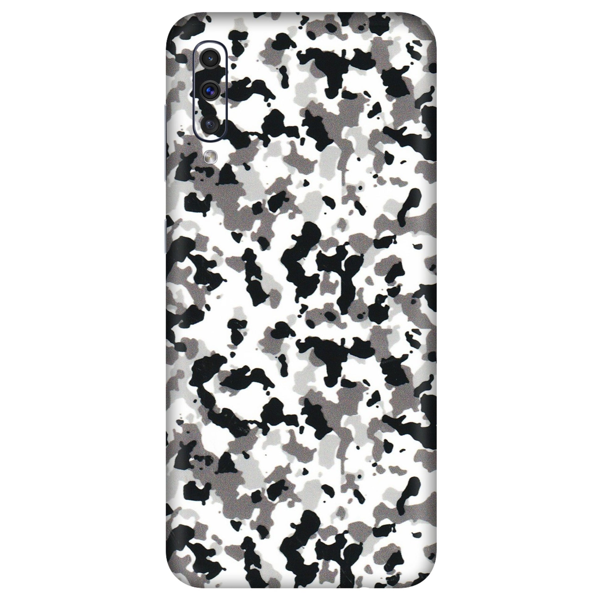 Samsung A/S Series Phone Skins (All Models) - White Black Camouflage - 3D Embossed Finish (L-18) Samsung Galaxy A50