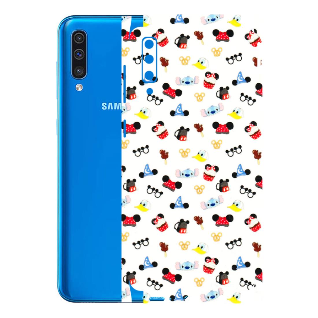Samsung A/S Series Phone Skins (All Models) - Minnie Mouse & Donald Doodles s - 3D Embossed Finish (L-194) Samsung Galaxy A50