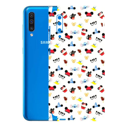 Samsung A/S Series Phone Skins (All Models) - Minnie Mouse & Donald Doodles s - 3D Embossed Finish (L-194) Samsung Galaxy A50
