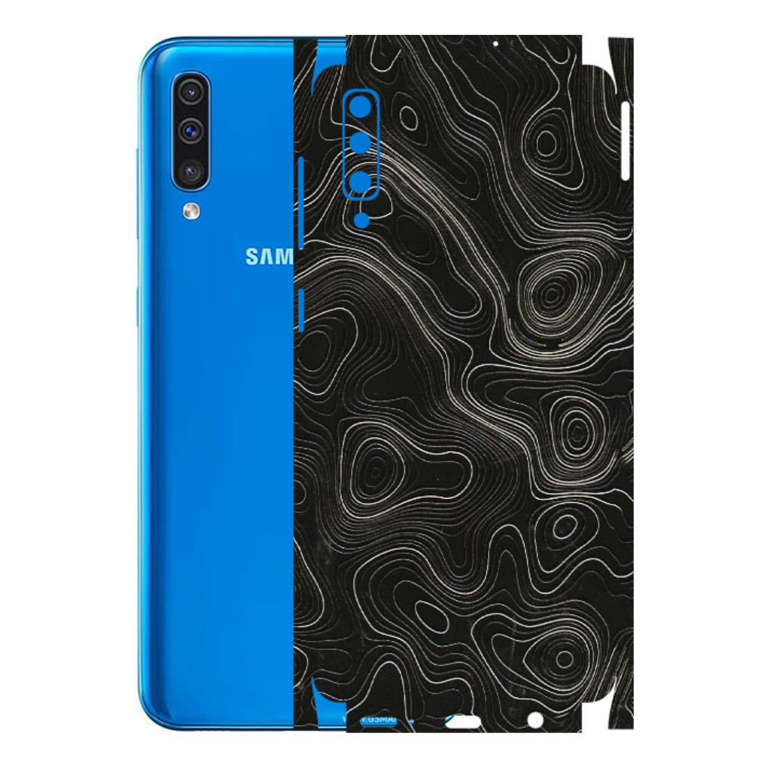Samsung A/S Series Phone Skins (All Models) - Black Swirl - 3D Embossed Finish (L-196) Samsung Galaxy A50