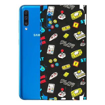 Samsung A/S Series Phone Skins (All Models) - Gaming Doodles - 3D Embossed Finish (L-224) Samsung Galaxy A50
