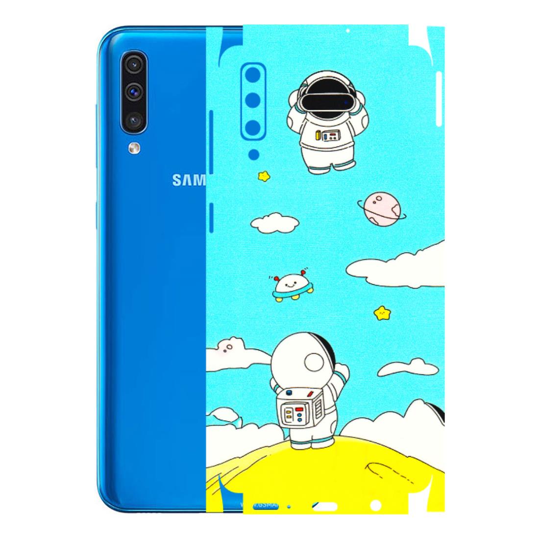 Samsung A/S Series Phone Skins (All Models) - Blue Skies Astro Float - 3D Embossed Finish (L-230) Samsung Galaxy A50