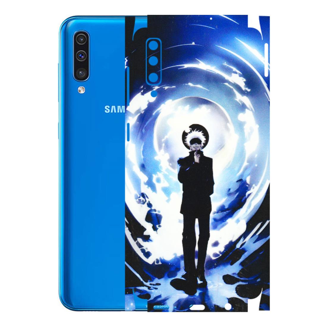 Samsung A/S Series Phone Skins (All Models) - Satoru Gojo Dark Blue - 3D Embossed Finish (L-235) Samsung Galaxy A50